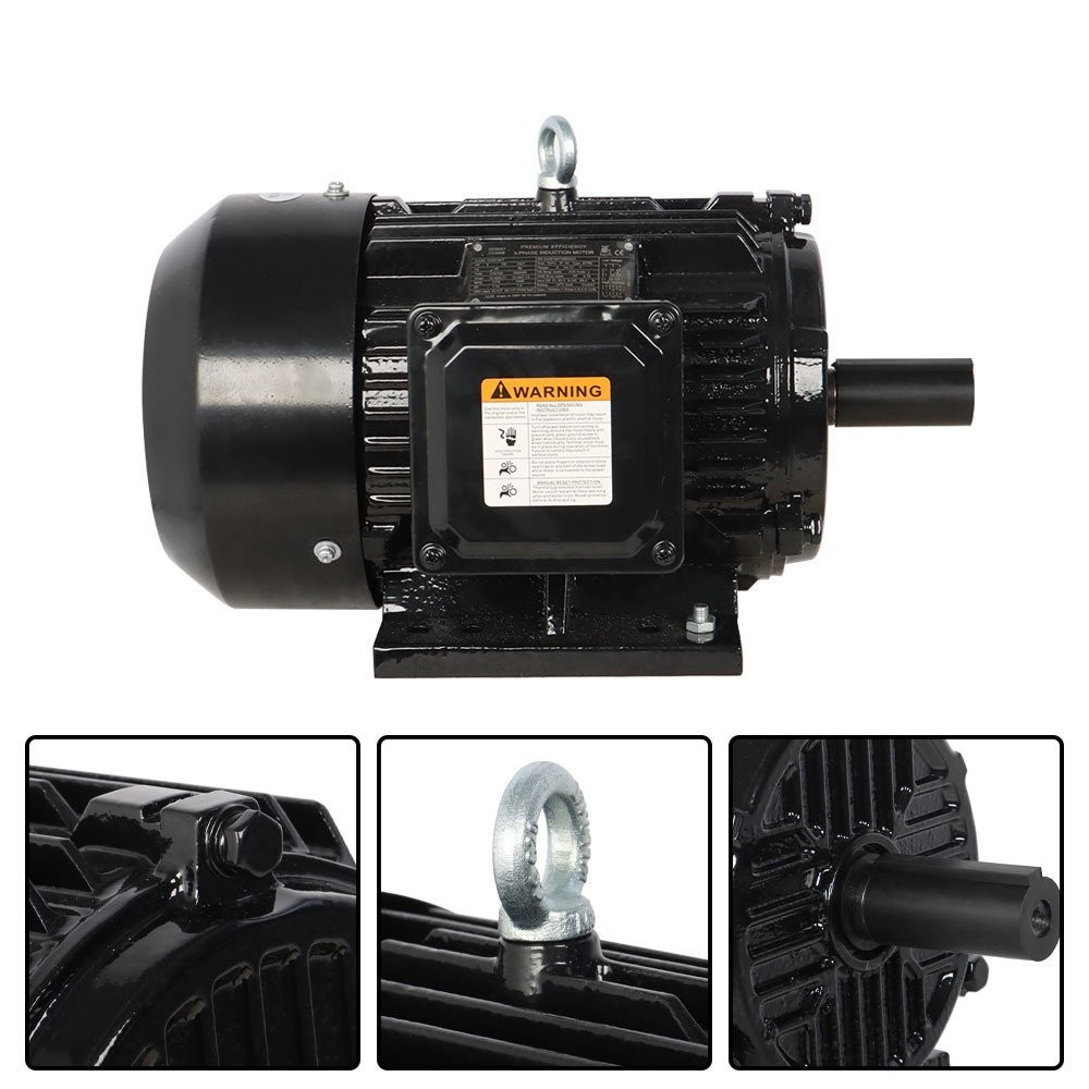 Electric Motor 5HP 1800 RPM 184T Frame TEFC 230/460 Volt Severe Duty 3 Phase