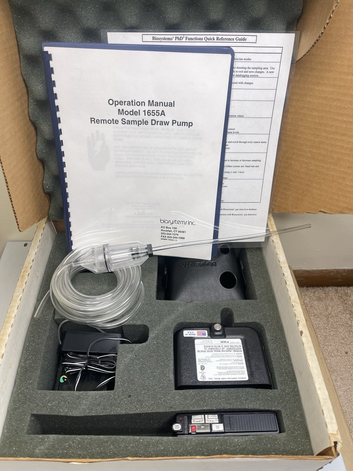 Biosystems Inc. PhD2 Multi Gas Detector with Remote Sample Draw Pump Mode 1655A