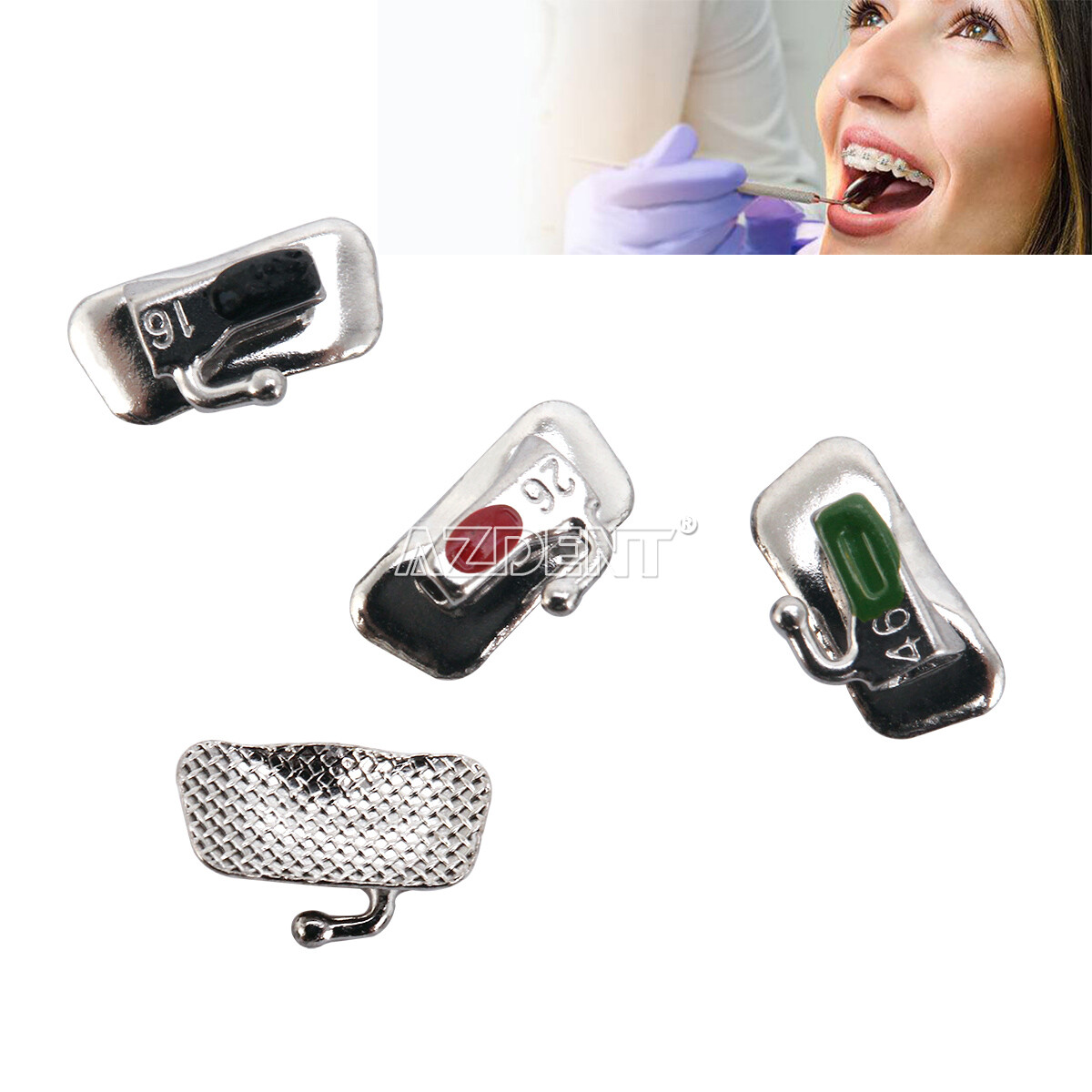 Dental Ortho Bondable Buccal Tubes 1st 2nd Molar Roth MBT 022 Non-Conv AZDENT