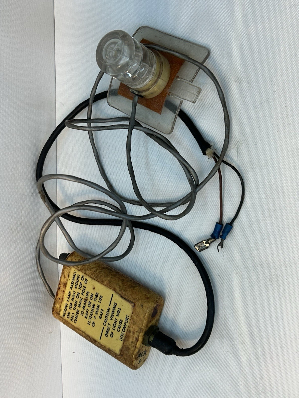 LIFERAFT SIGNAL LIGHT RARE! VINTAGE! TESTED & WORKING VIETNAM OR KOREAN WAR ERA