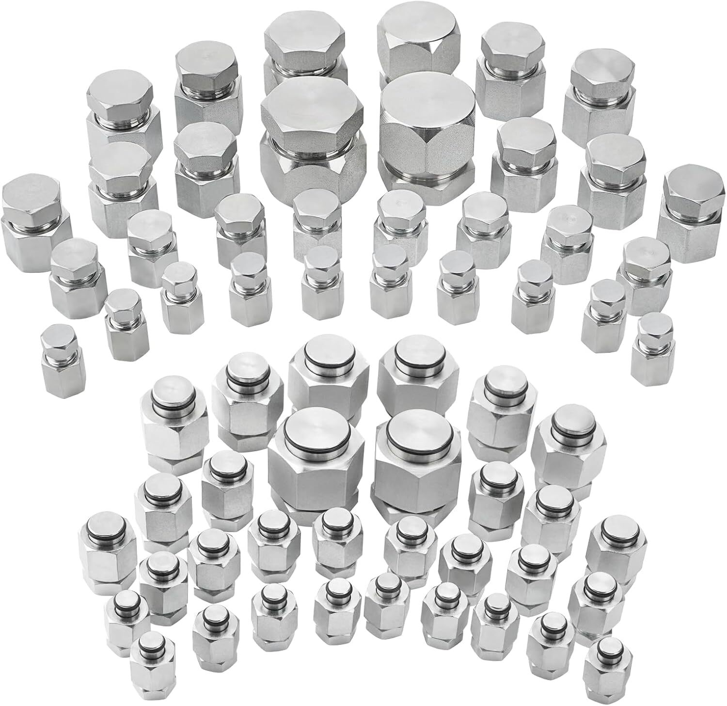 144 in 1 JIC and ORFS Hydraulic Cap and Plug Hose Tube and Pipe Cap and Plug Kit