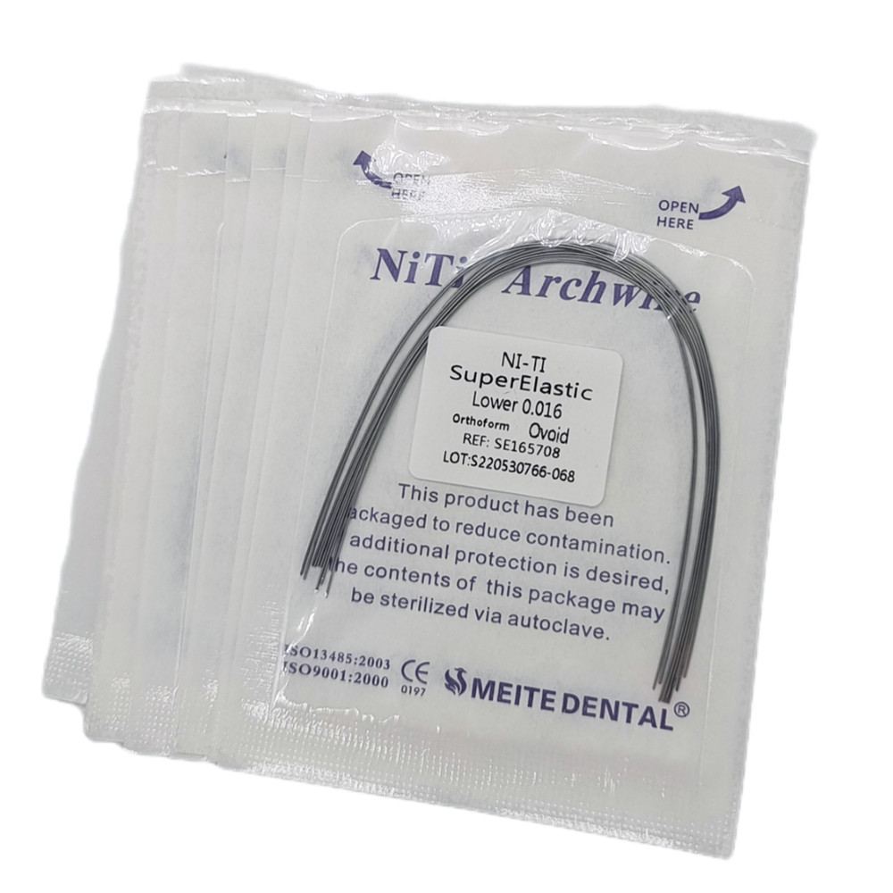 50 Packs Dental Orthodontic Super Elastic Wire Niti Round Arch Wires Ovoid Form