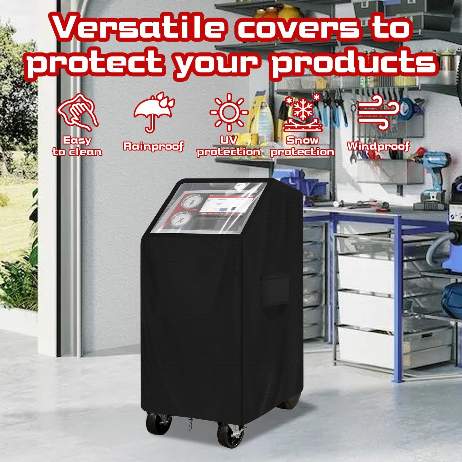 HeavyDuty Refrigerant Recovery Machine Cover Compatible with AC Models