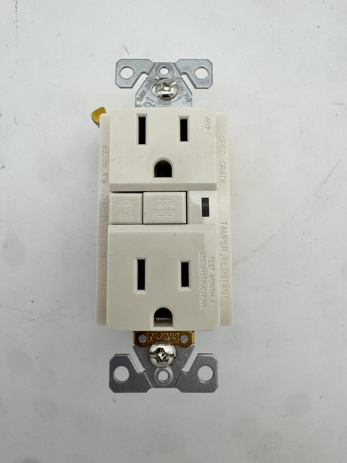 15A Duplex Arc Ground fault (1 Unit) TRAFGF15 tamper resist