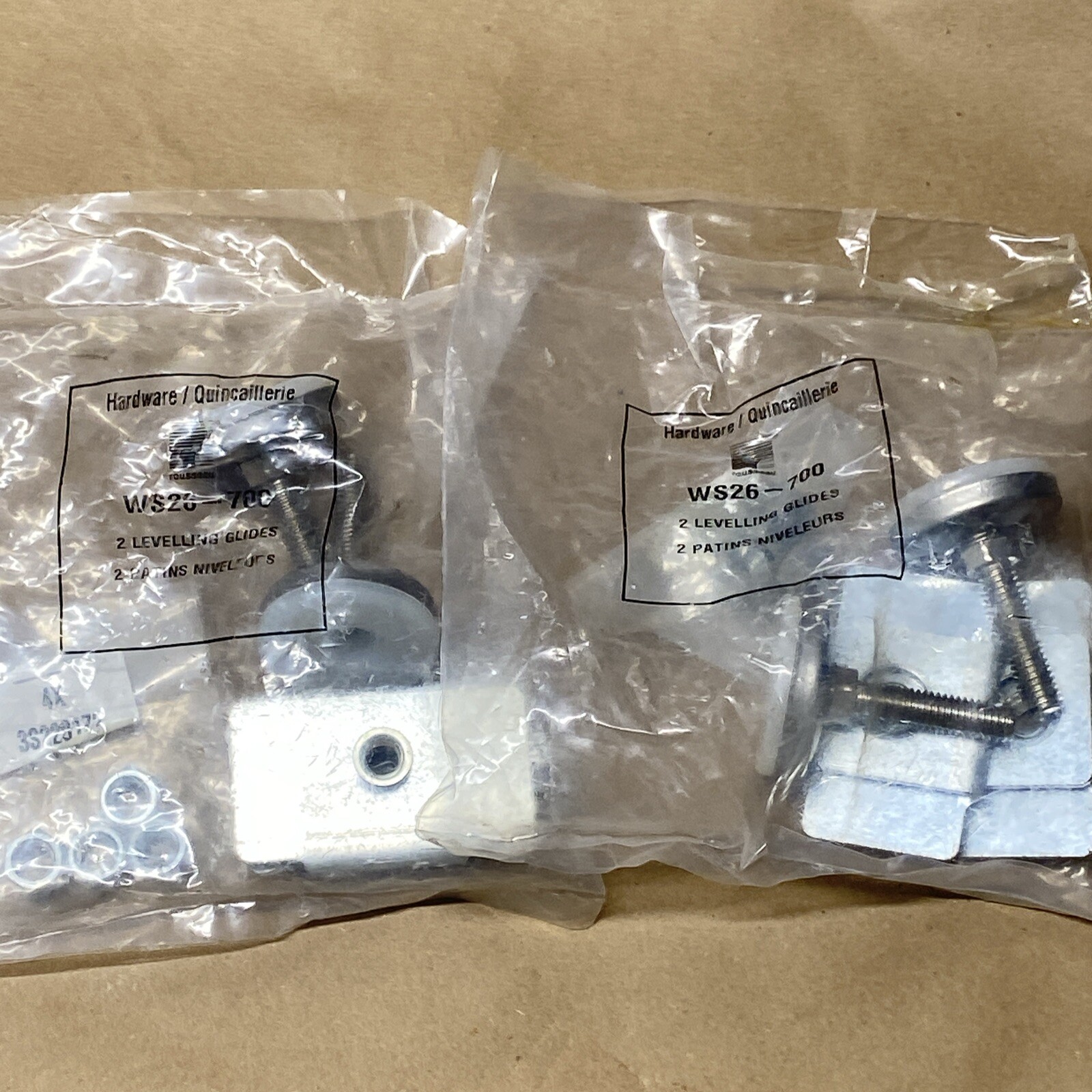 LOT OF (4) ROUSSEAU WS26-700, LEVELING GLIDES / FEET HARDWARE