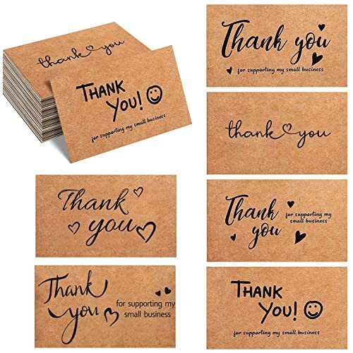120 Mini Thank You for Your Order Business Cards Shopping Purchase Thanks Greeti