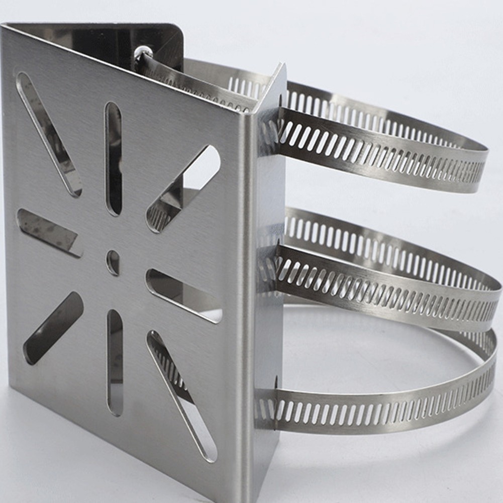 High Compatibility Stainless Steel Pole Bracket with Reinforced Steel Plate