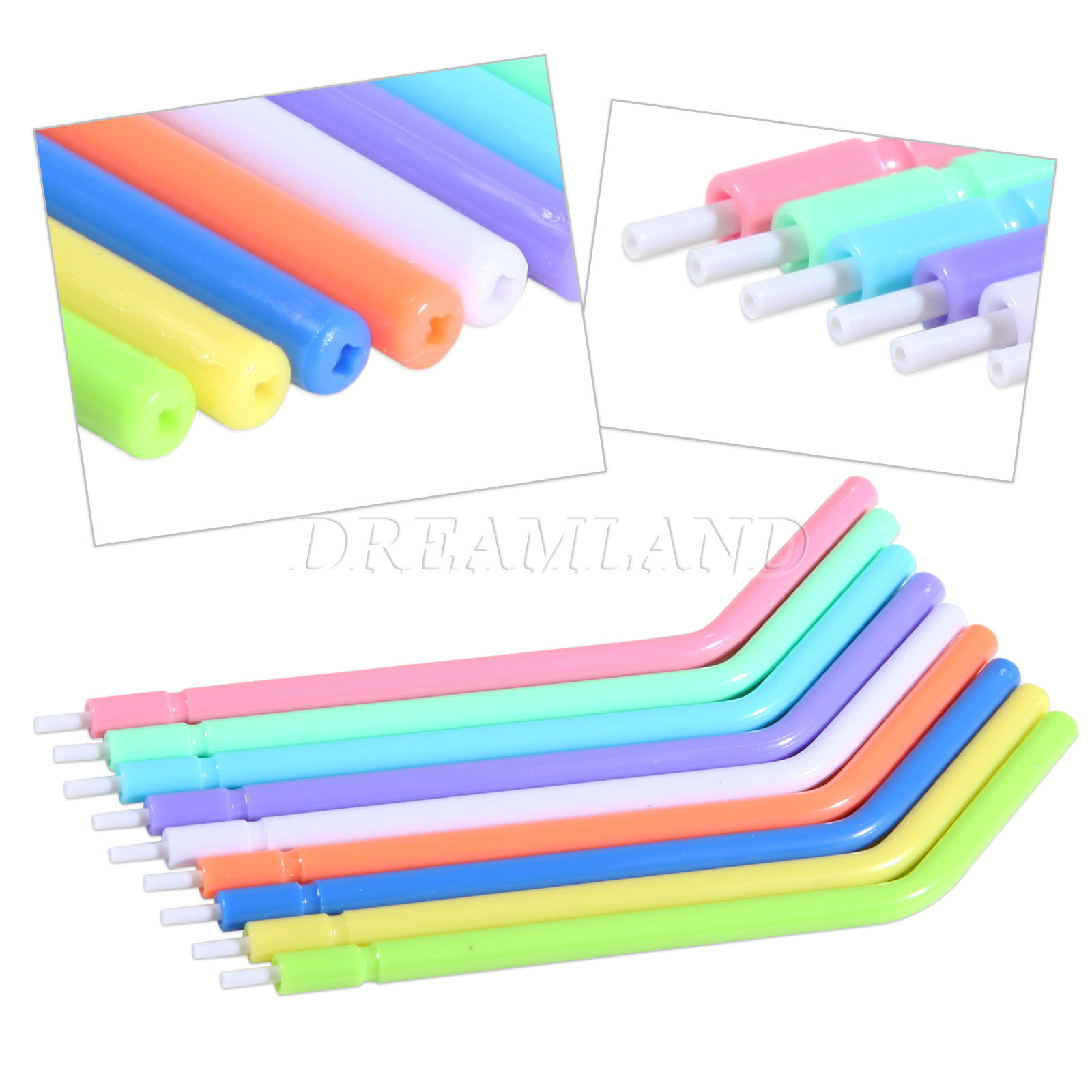 Dental 3-Way Air Water Syringe Disposable Spray Tips Triple Nozzles Tubes
