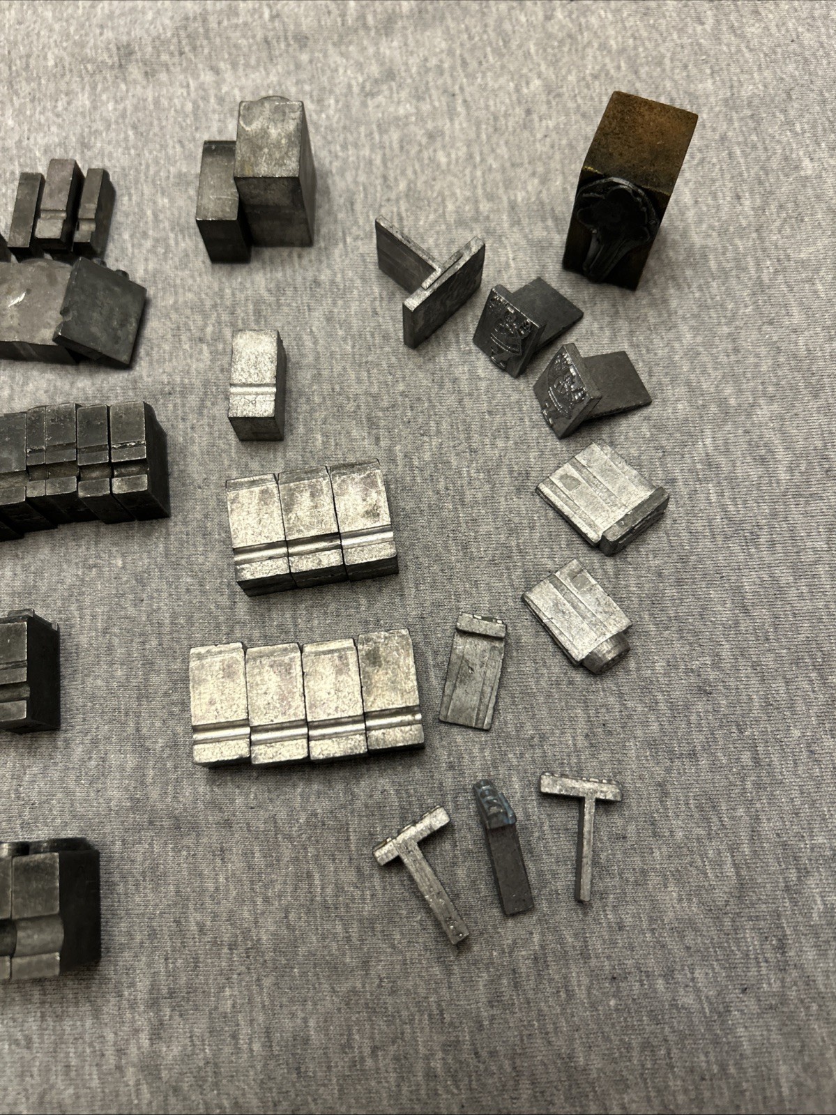 Letterpress Printing Block Mixed Lot Letters, Numbers, Symbols, BB & S Chicago