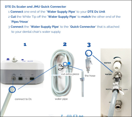 Woodpecker Dental DTE D1 Ultrasonic Scaler Satelec Handpiece Cavitron 5 Tip 110V