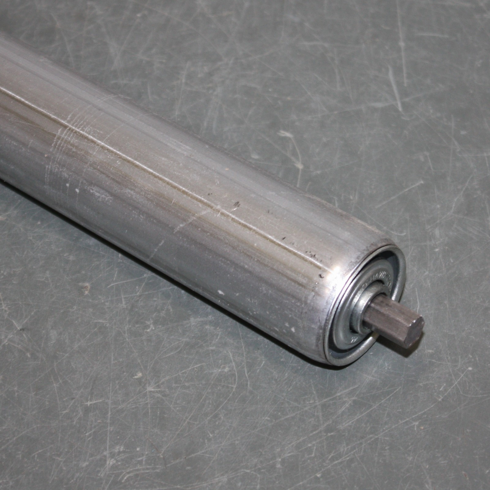 (10) Pro Hawk Conveyor Belt Rollers, 1.9″ x 22″, Galvanized Steel, 7/16″ Axle