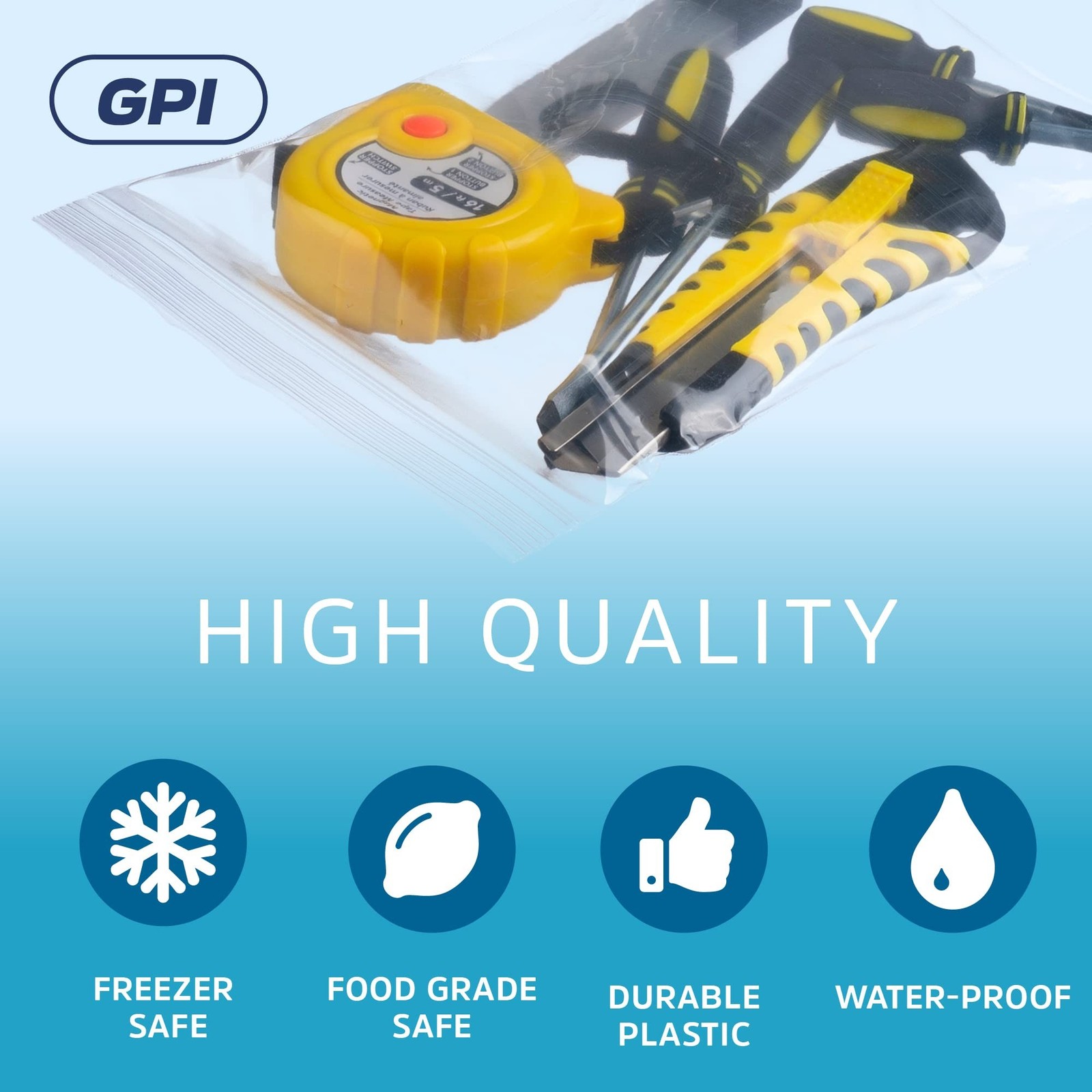 GPI – 6 Mil, Extra Heavy-Duty, 3″ x 5″ Clear Plastic Reclosable Zip Bags, Pun…