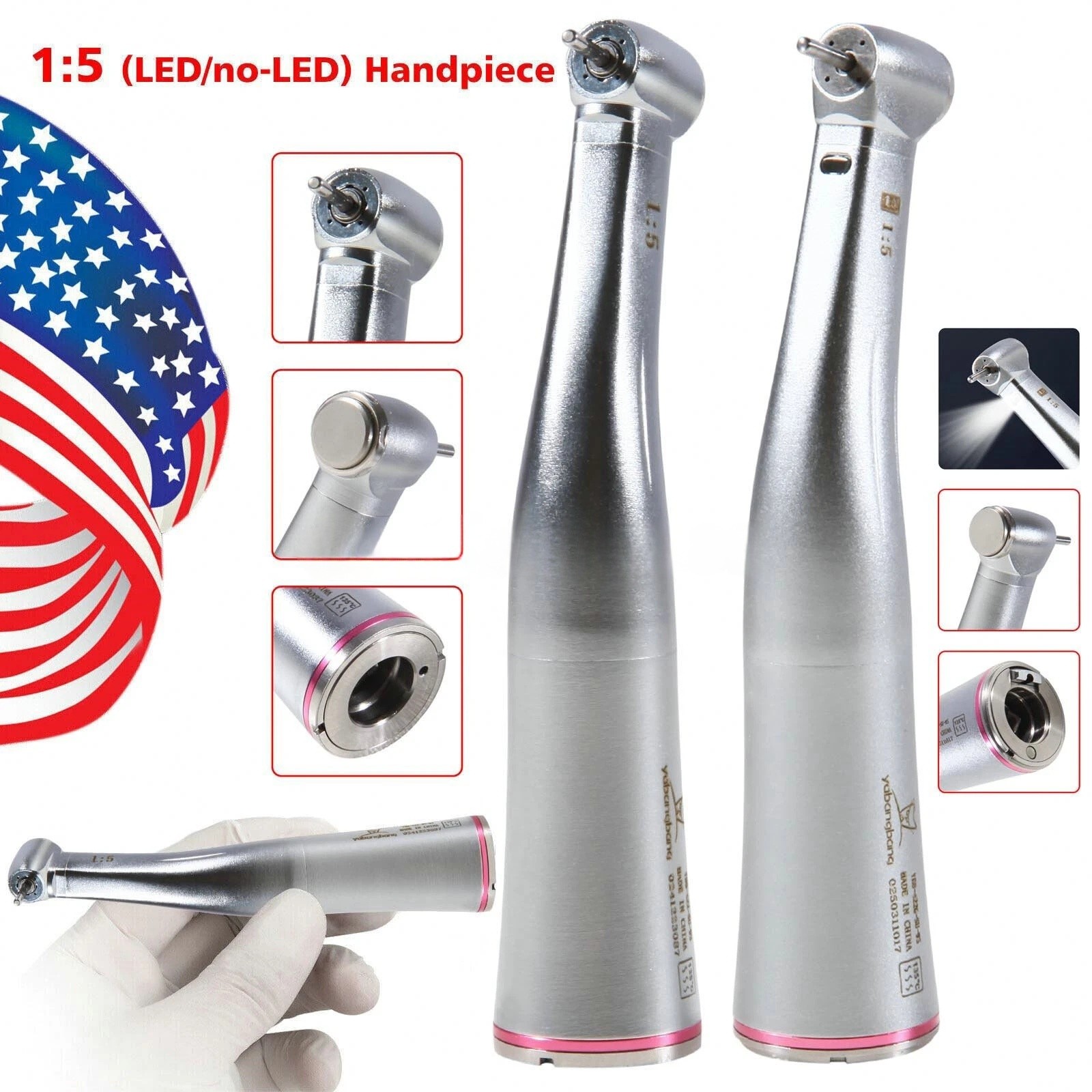 NSK Ti-MAX X95L Type Dental 1:5 (Fiber Optic) Contra Angle Handpiece LED Turbine