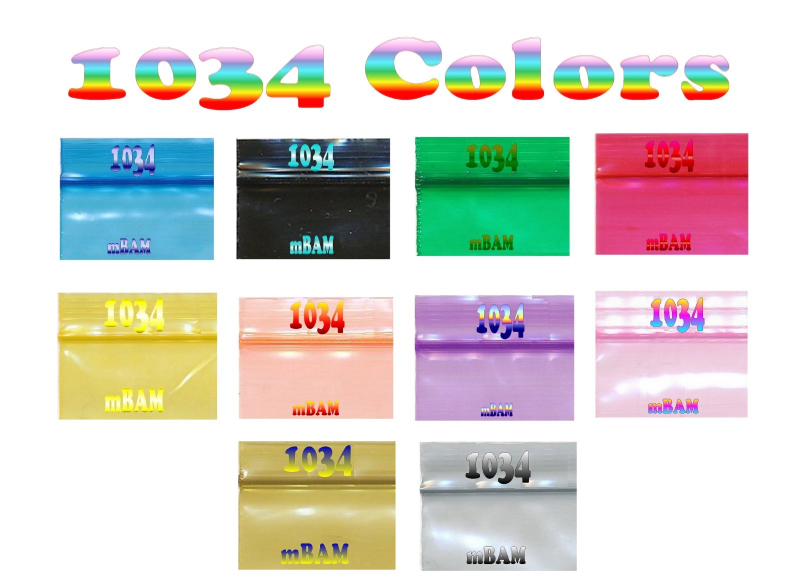 100 3434 2.5 3.0 MIL COLOR LOT APPLE MINI ZIP BAGGIES .75x.75″ BLACK BLUE+