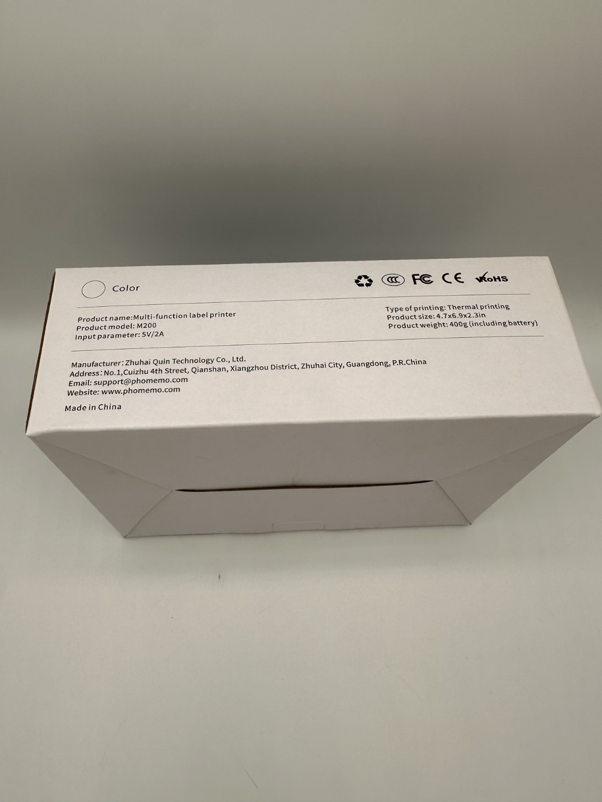 Bluetooth Thermal Label Printer-Upgraded ver of M110, Address Barcode, w/ 3 ROLL