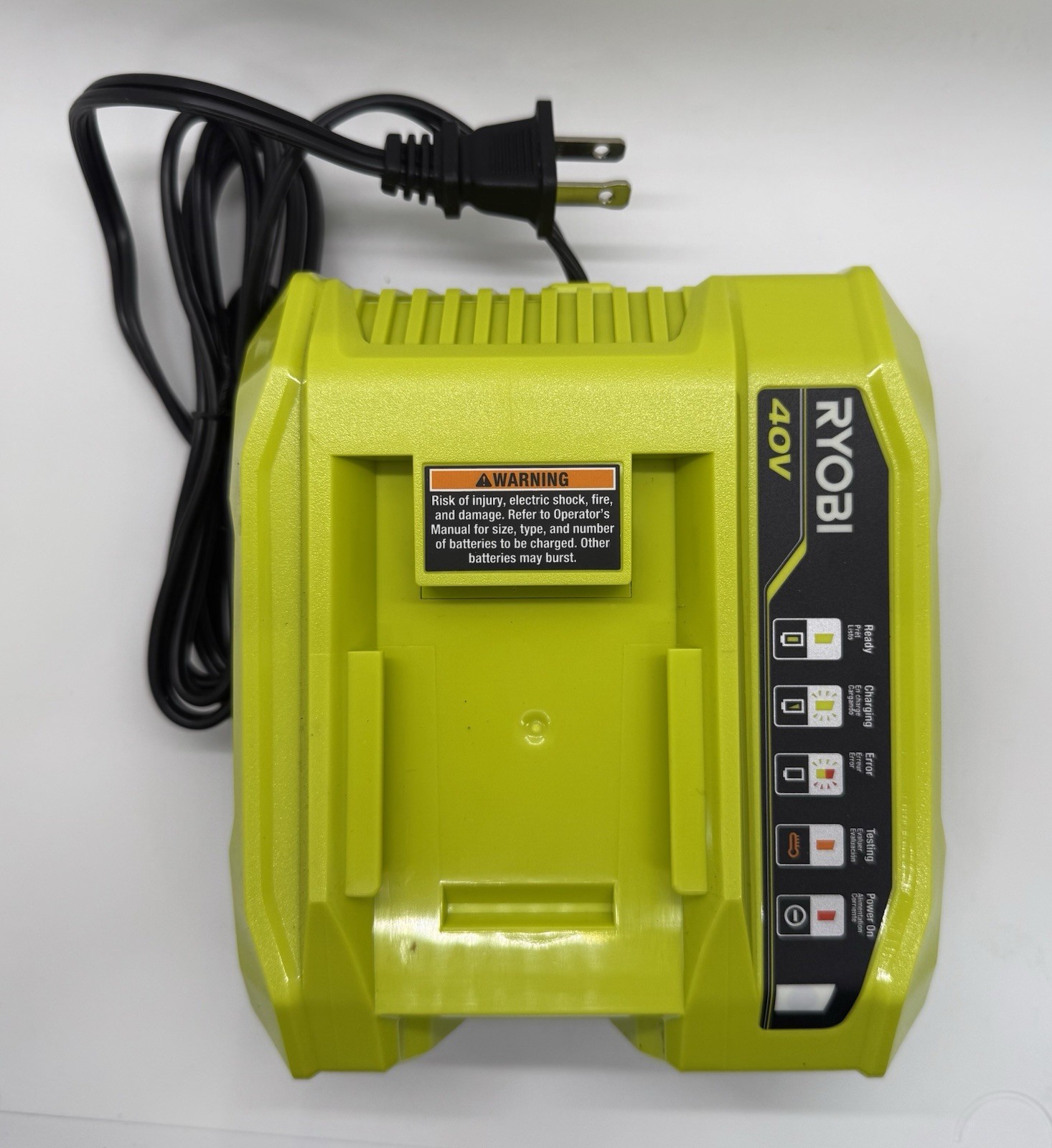 Ryobi OP406VNM 40V Lithium-Ion Rapid CHARGER (new) MADE IN Vietnam