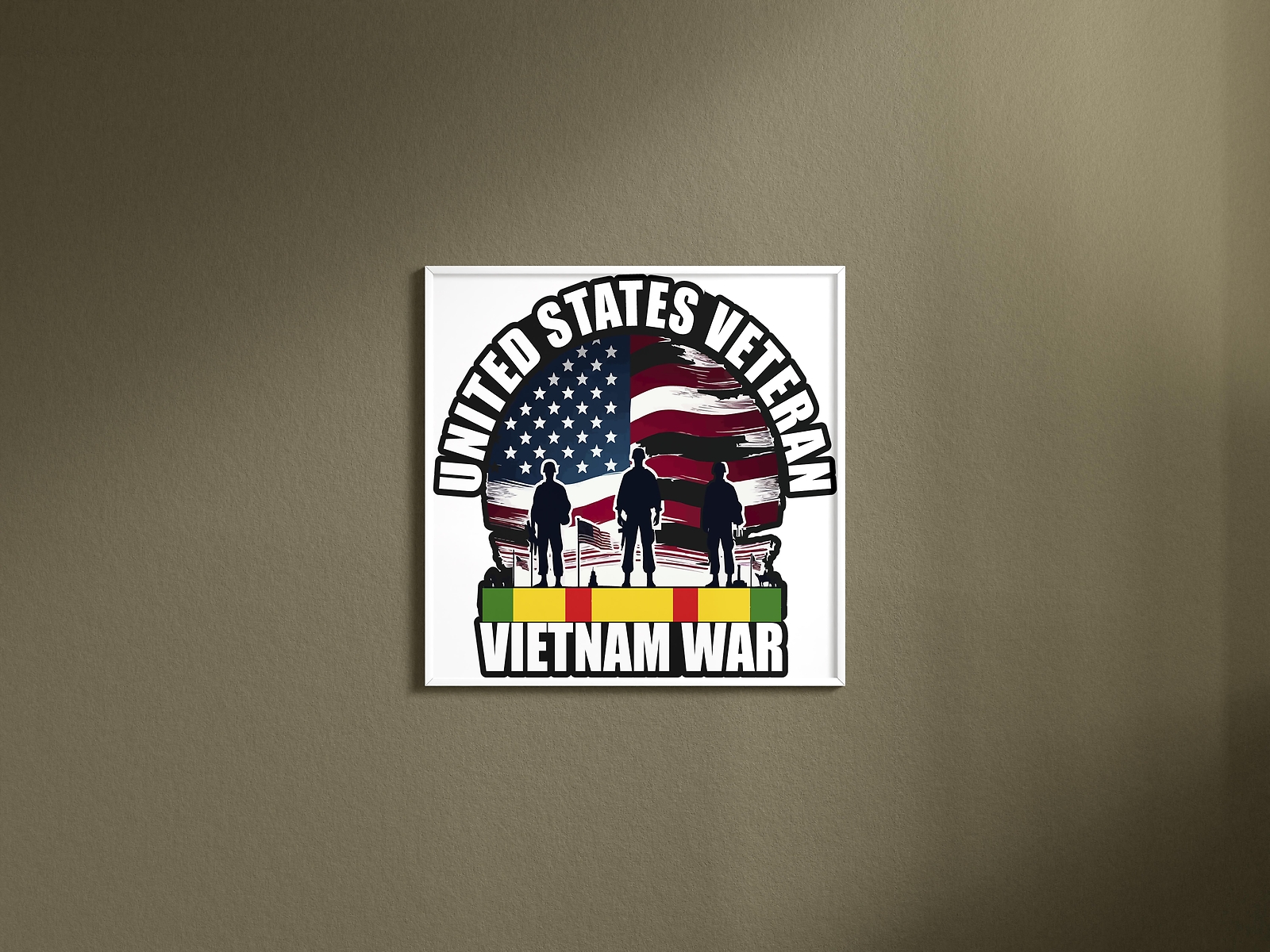 Vietnam War United States Veteran | Laminated Vinyl Decal Sticker Label