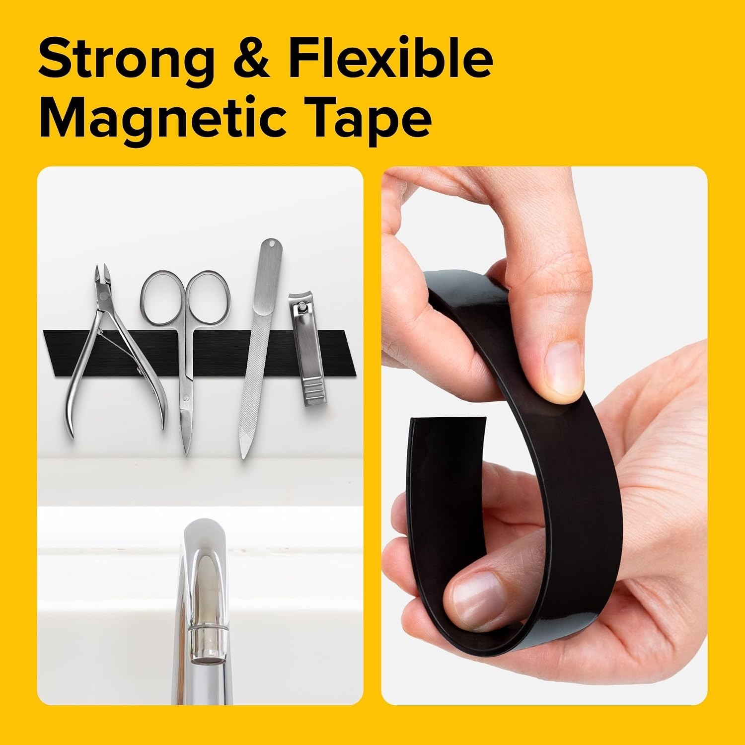 Magnetic Tape 10FT x 1/2in Strong Adhesive Strip DIY Craft Roll