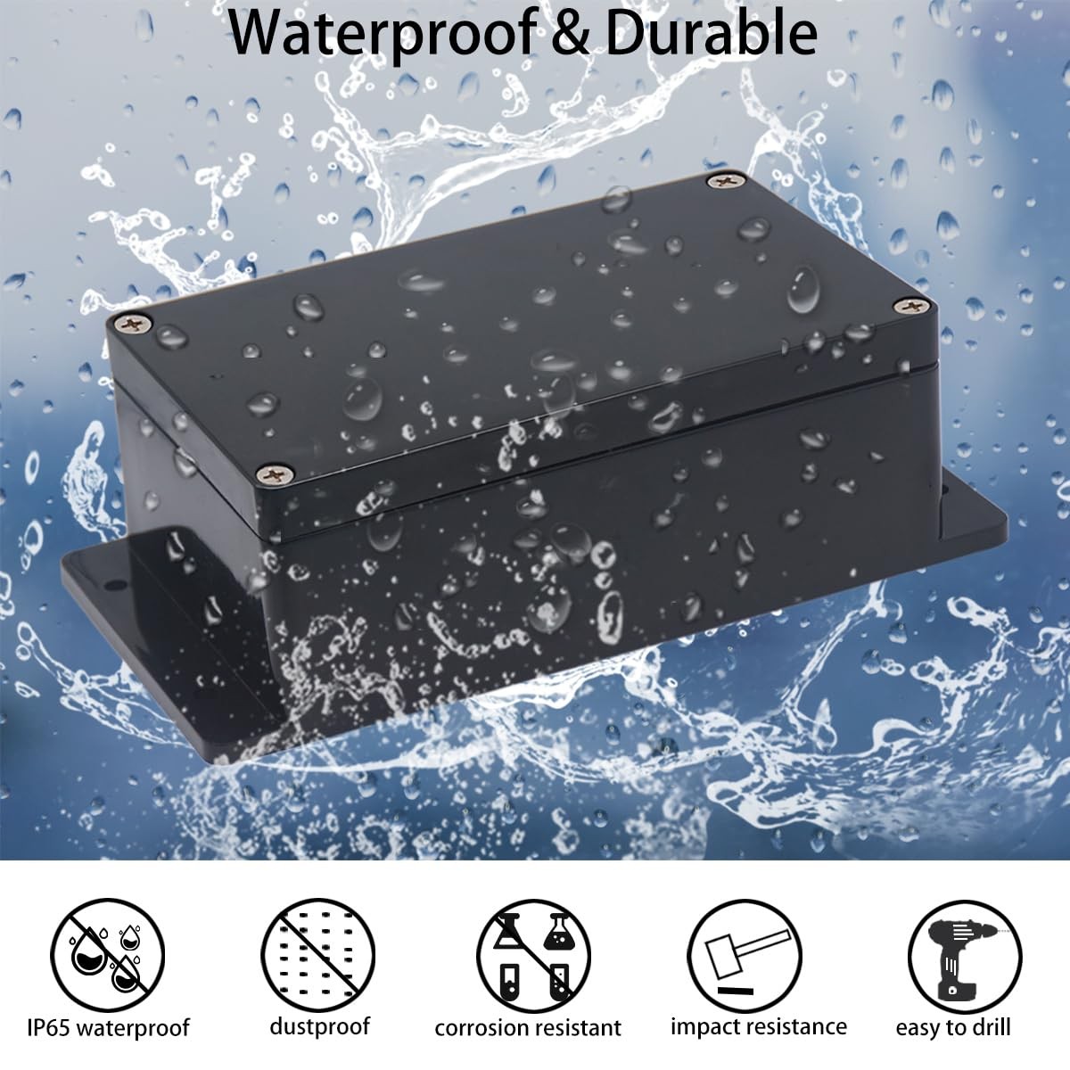 Otdorpatio Junction Box IP65 Waterproof 7.87″x4.72″x2.95″, Fixed Ear Design