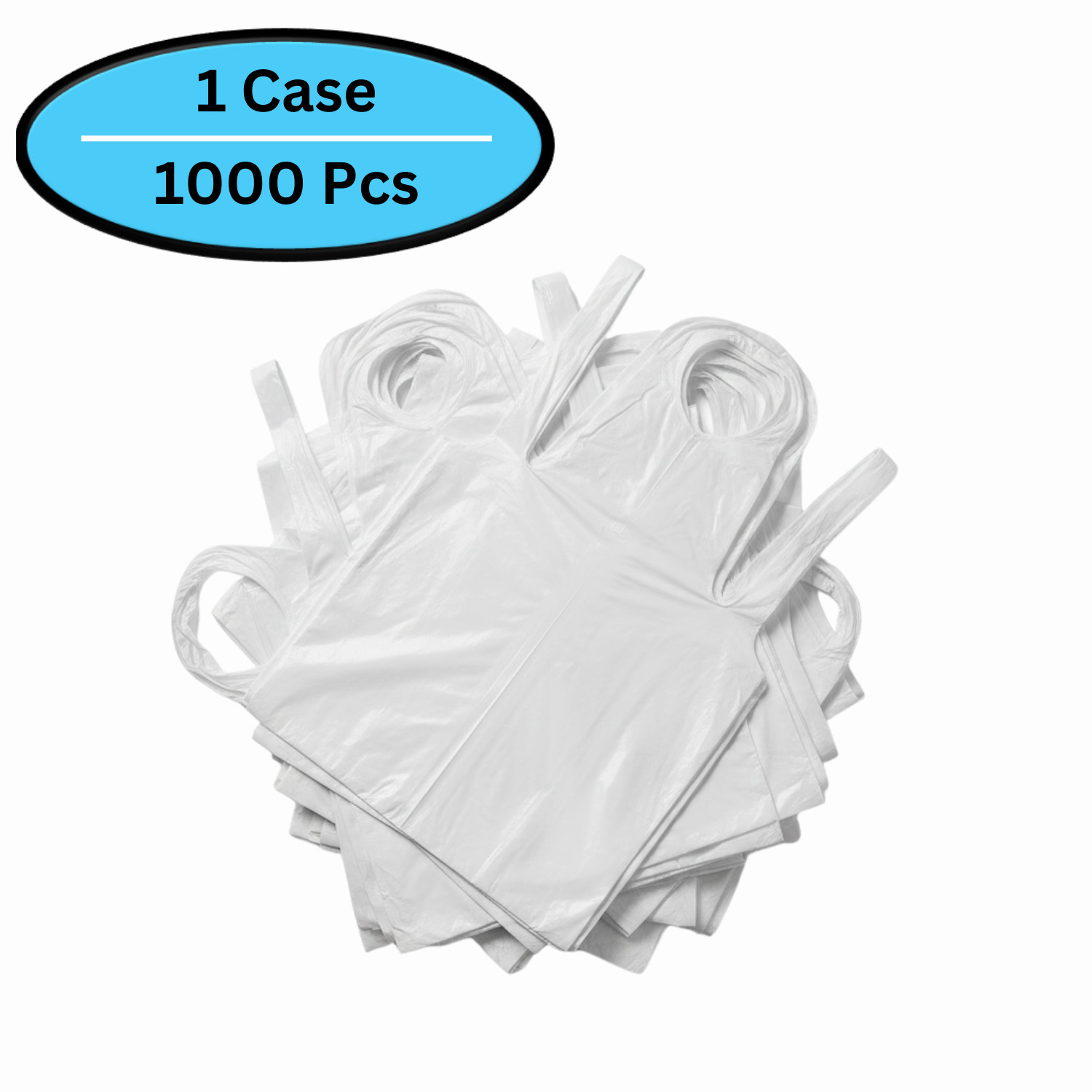 White Polyethylene Apron, Size: 28″ x 46″ – (1000 Pieces)