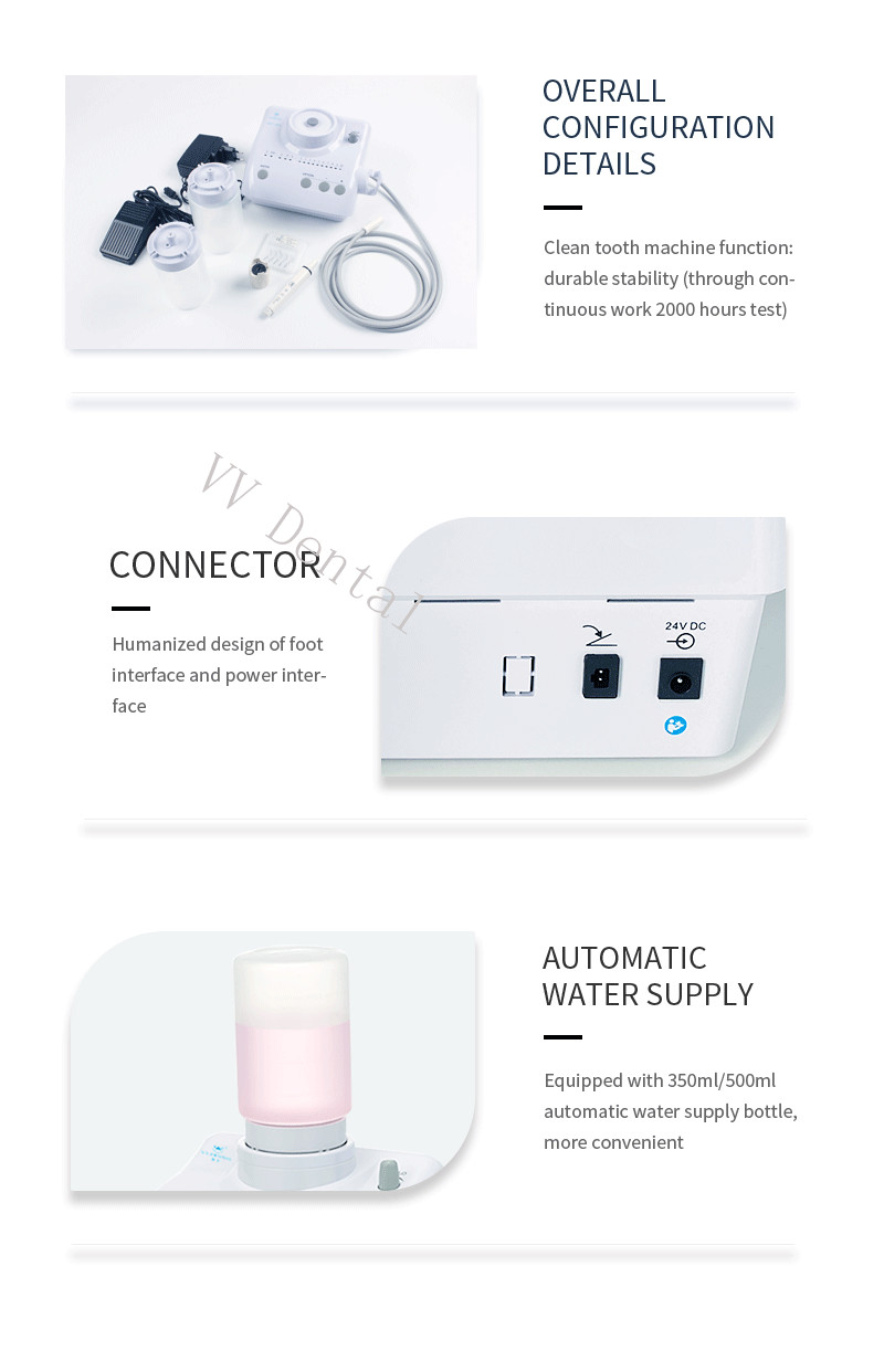Ultrasonic Piezo Scaler Handpiece 5 Tips for Original Woodpecker UDS-E EMS HW-5L