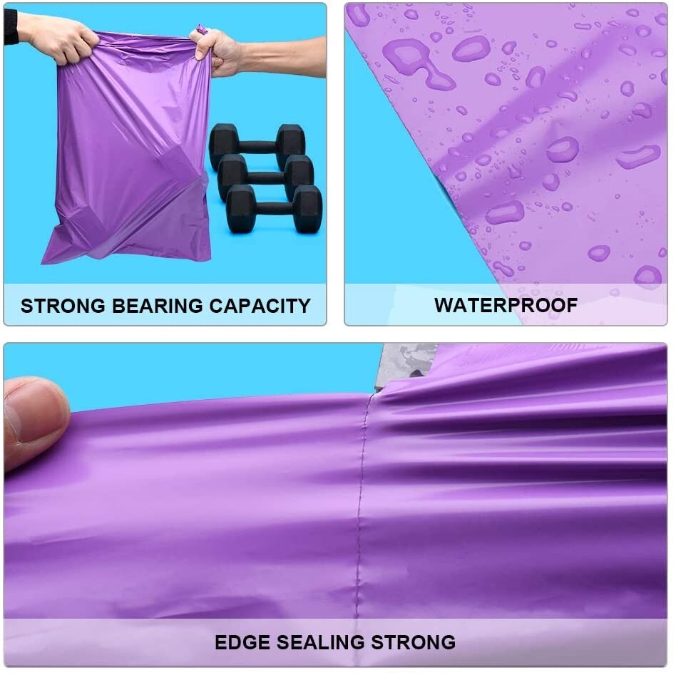 200 Poly Mailers 10×13 Shipping Bags Plastic Packaging Mailing Envelope Purple