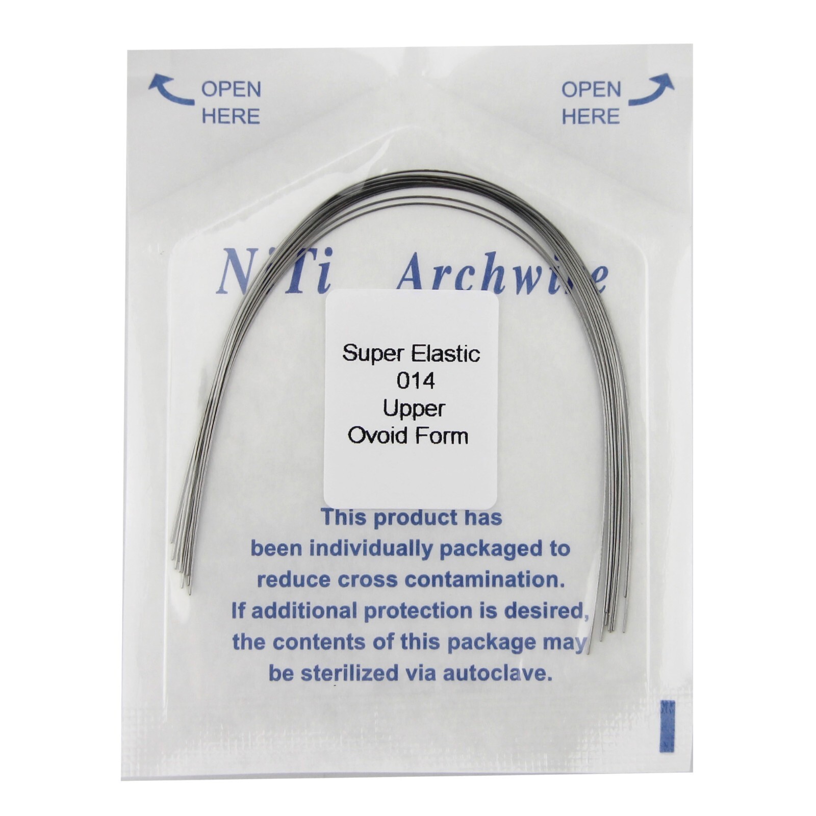 100Pcs Dental Orthodontic Arch Wire Super Elastic NiTi Round Ovoid Form 012-020