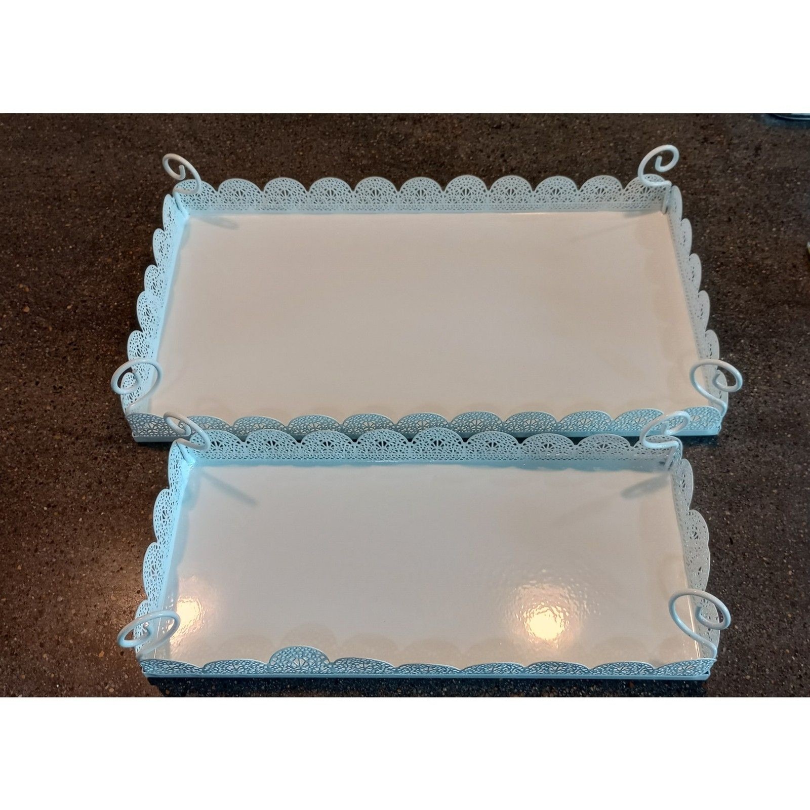 Display Stand Cupcake Chocolate Bakery Cake Wedding 2 piece lot metal white