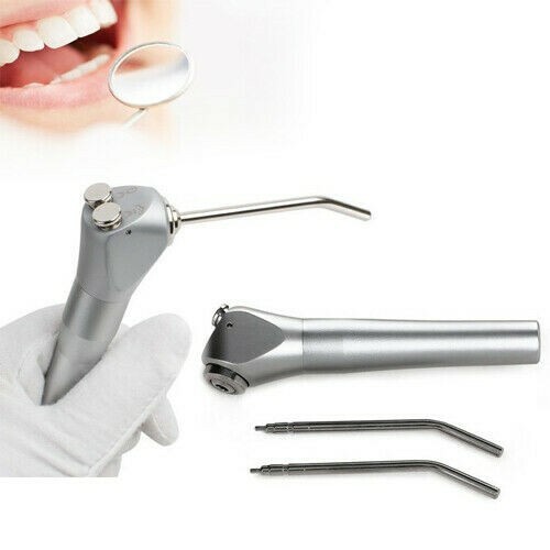 Dental Tri-3 Way Air Water Syringe Spray Triple Handpiece ^ 2 Nozzles Tips Tubes