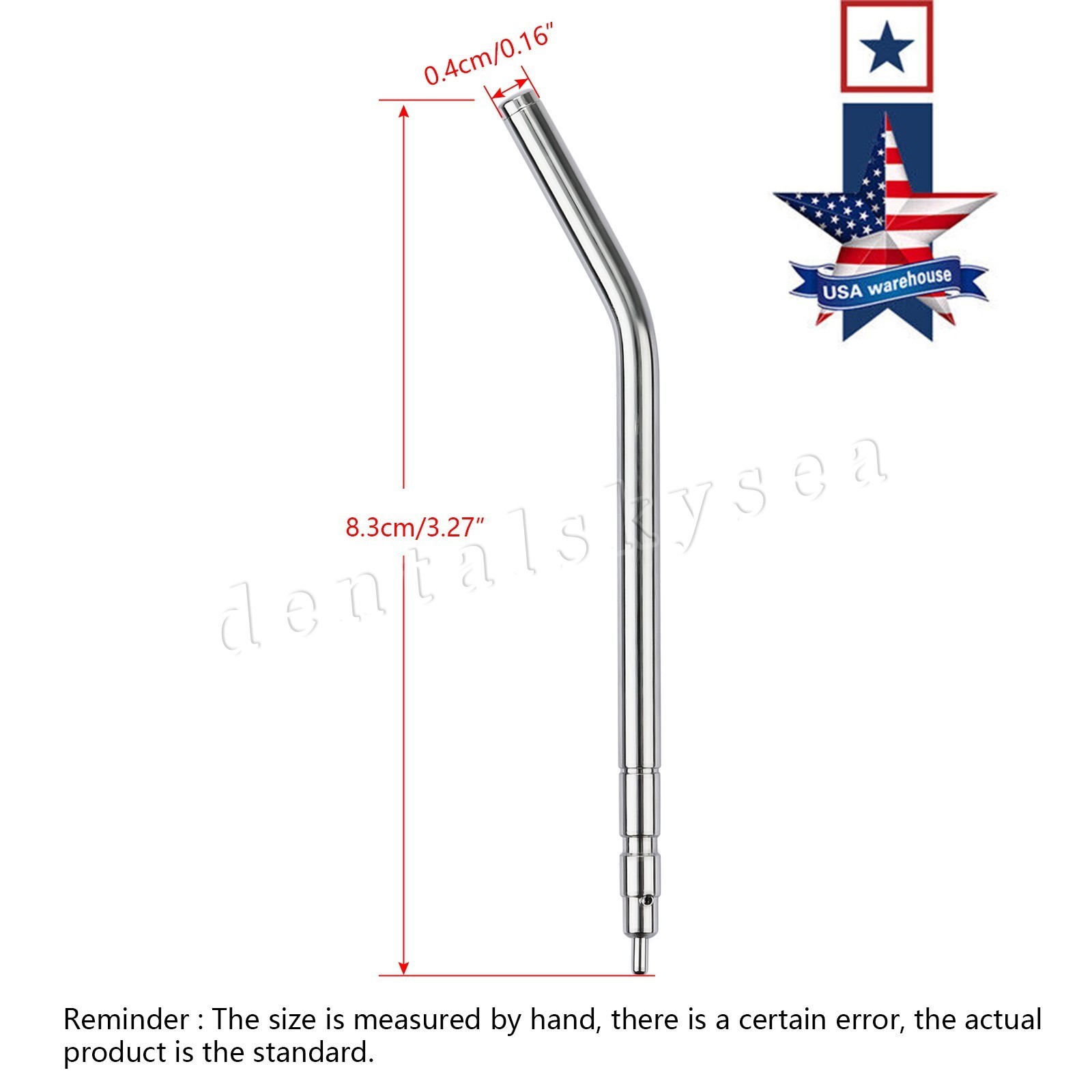 Dental Autoclavable Air Water Spray 3-Way Syringe Stainless Steel Nozzles Tips