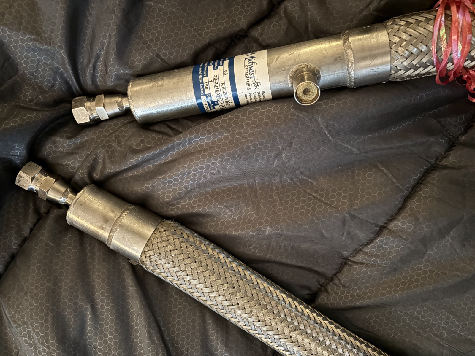 Midwest Cryogenics 15 ft VJ LN2 Hose w/ Separator | Buyer Pays Ship