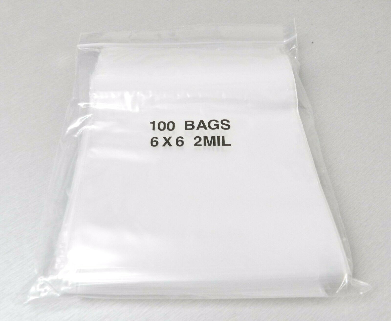 6×6 Clear 2 Mil Reclosable Bags 500 Poly Bags Zip Seal Lock Bags 6″ Square