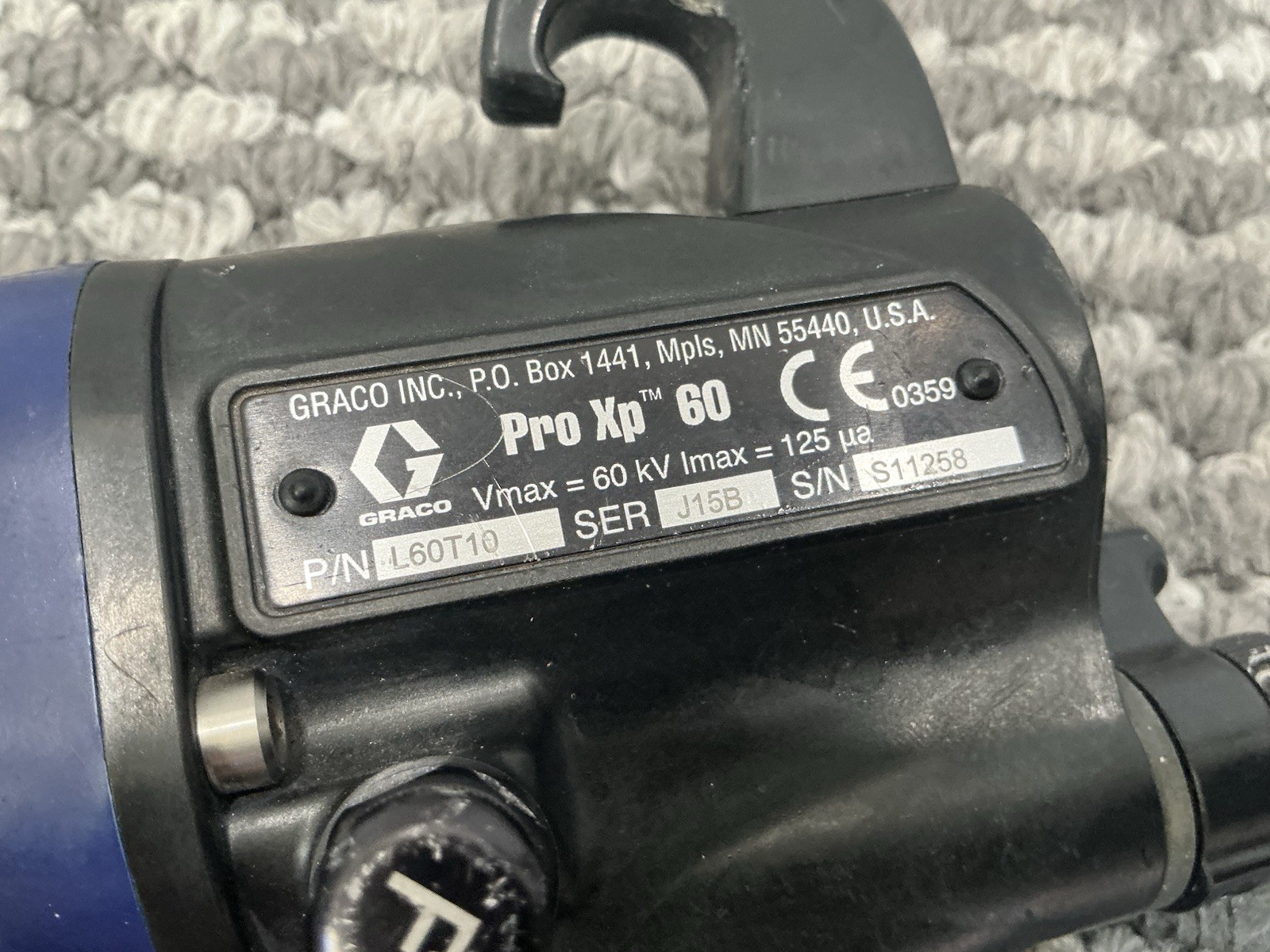 GRACO PRO XP 60 AIR SPRAY MANUAL ELECTROSTATIC GENERAL GUN