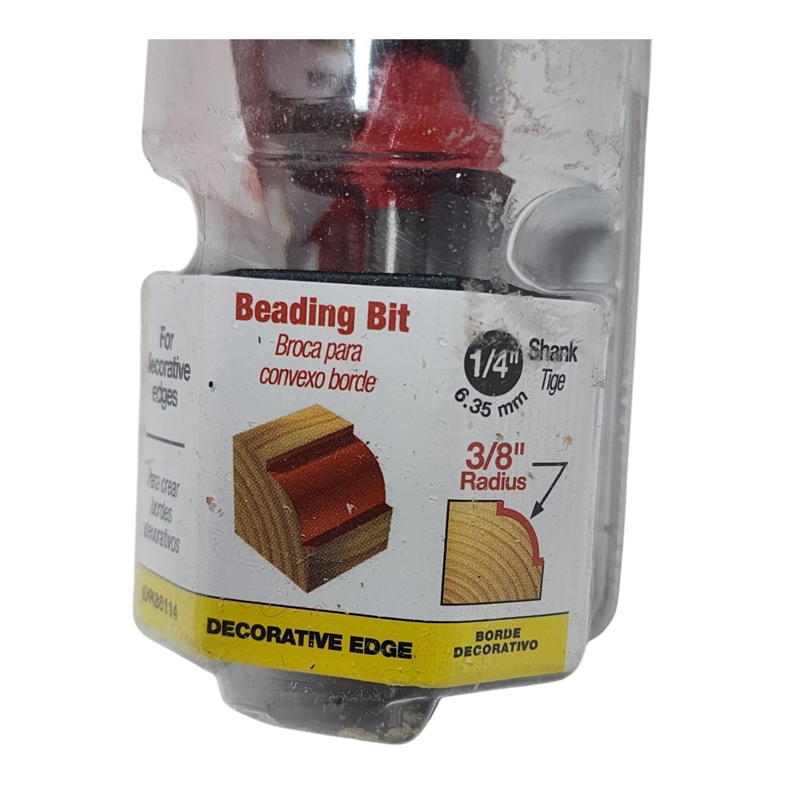 Diablo Beading Bit 3/8″ Radius & Bearing, 1-1/4″ depth,1/4″ shank # DR36114