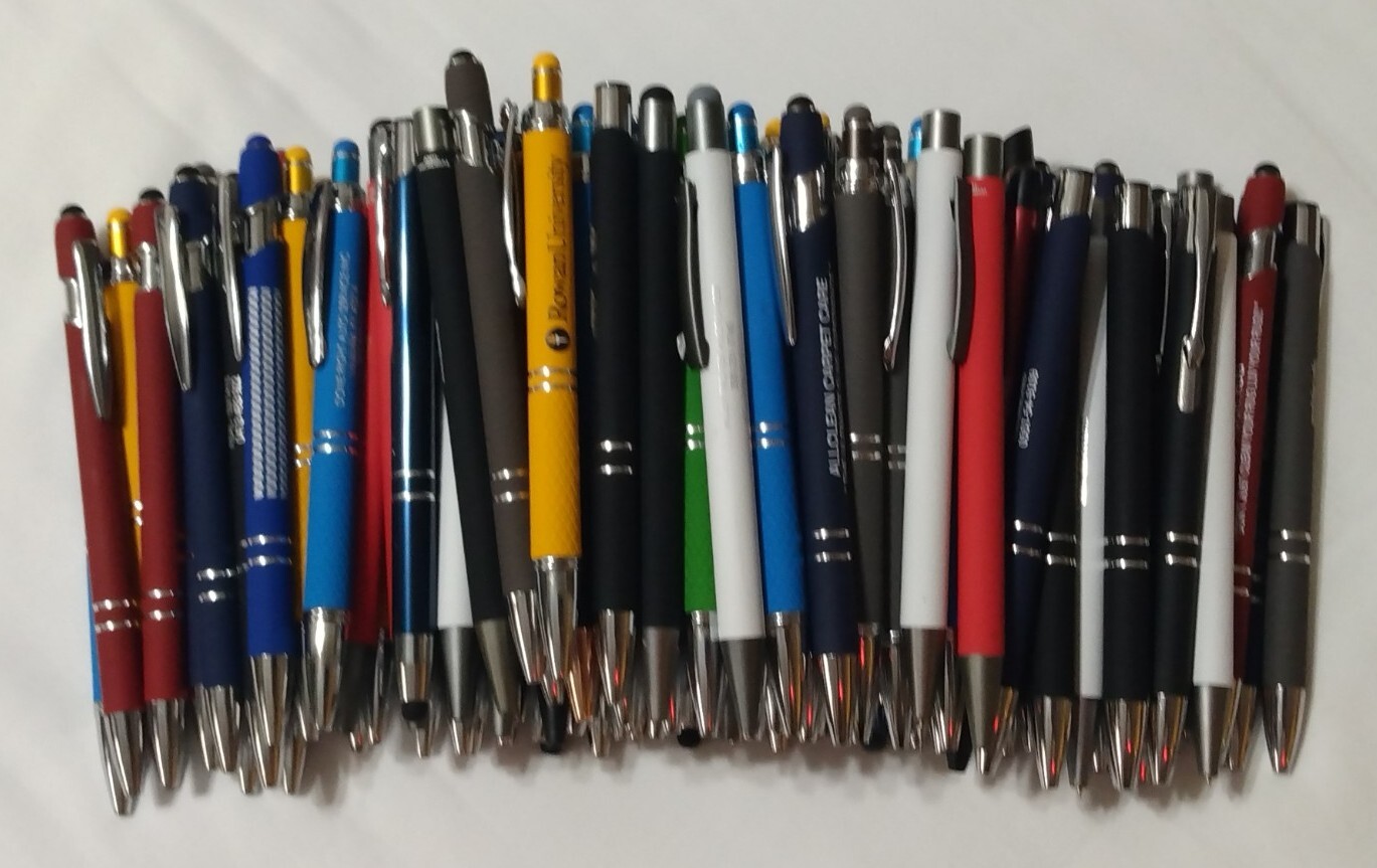 100ct Bulk Wholesale Mixed Lot Misprint Ball Point Retractable METAL Click Pens
