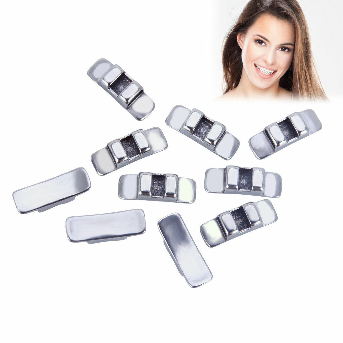 100 Pcs 10 Packs Dental Orthodontic Lingual Sheath No Hook Stainless Steel
