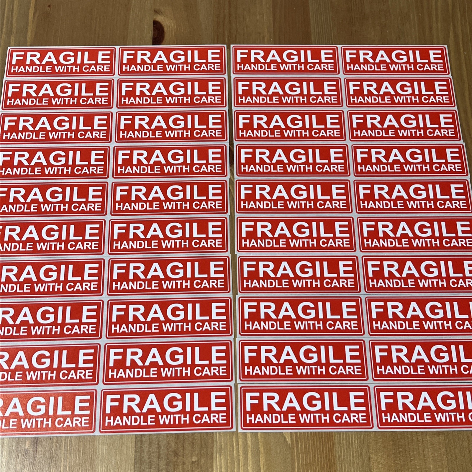 40pcs FRAGILE HANDLE WITH CARE 1″x3″ FRAGILE Stickers Packaging Safety Mailing