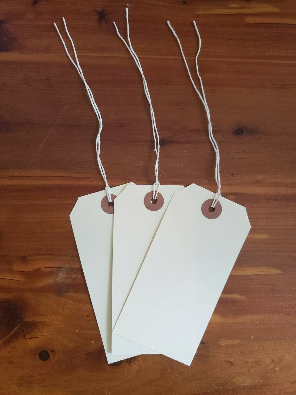Manila Tags w/ String Shipping Hang Label Pre Strung Scrapbook Size 1 2 3 4 5 6