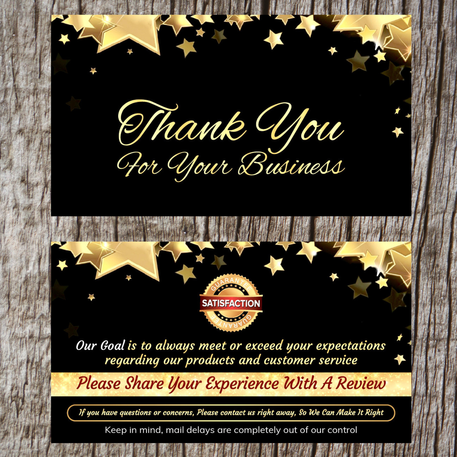 25-2000 Ebay CLASSY Thank You Seller Business Cards (Star), 4 Amazon, Etsy, bulk