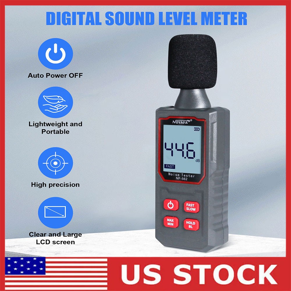 30-130dBA Digital Decibel Meter Noise Meter Handheld Sound Level A Double Meter
