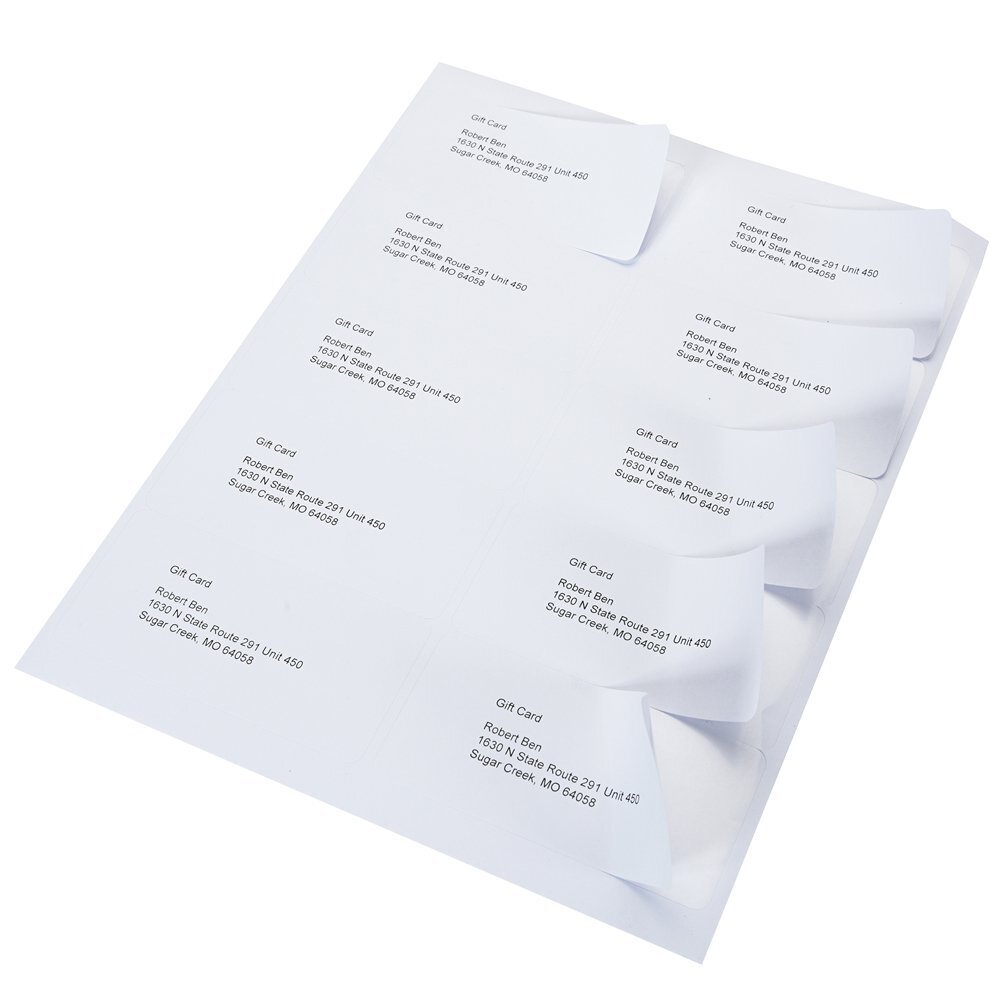 1000 Address Shipping Labels Laser Ink Jet 100 Sheets 2″x4″ 10-UP 10 Per Sheet