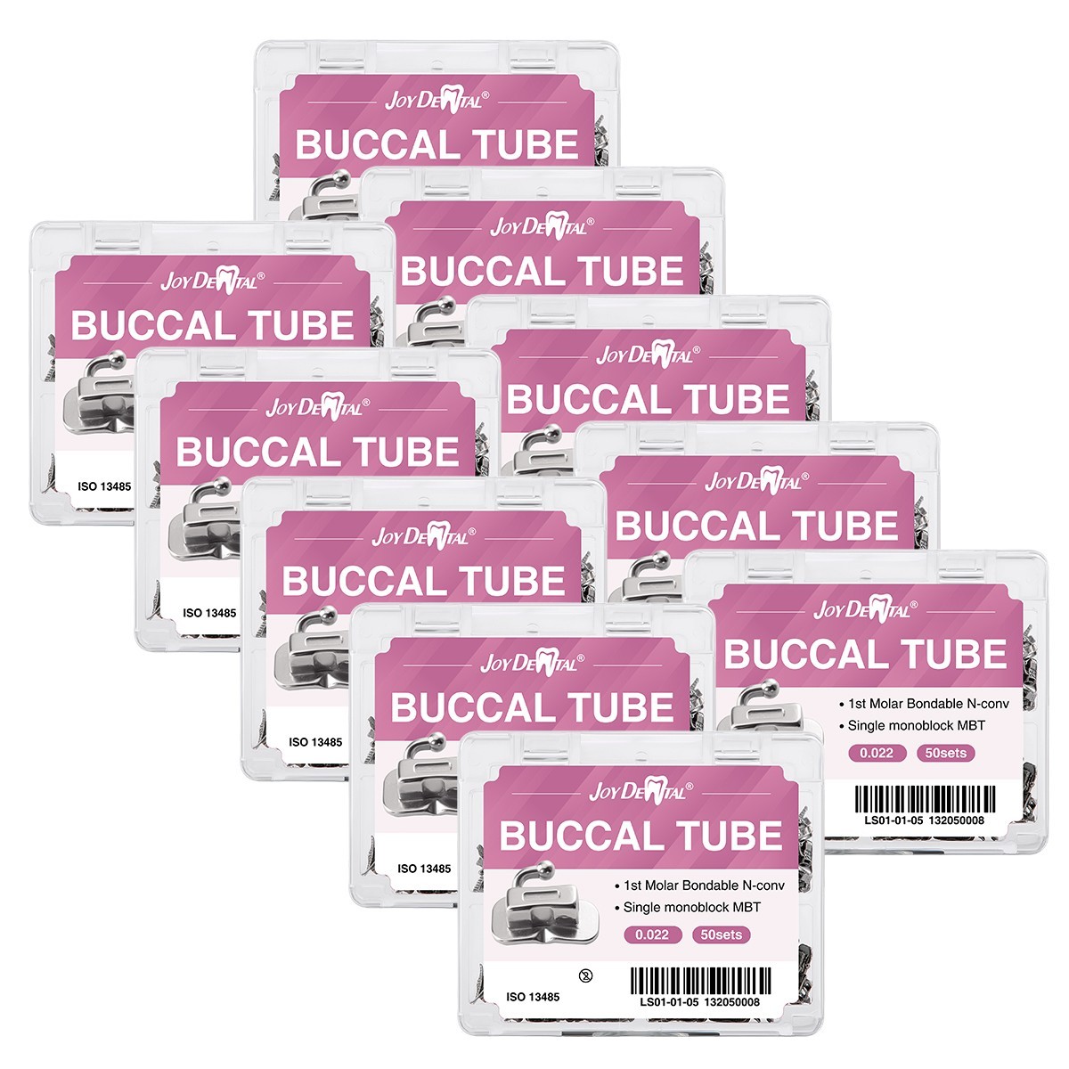 50set Dental Orthodontic 1st Molar MBT 0.022 Buccal Tubes Bondable Monoblock