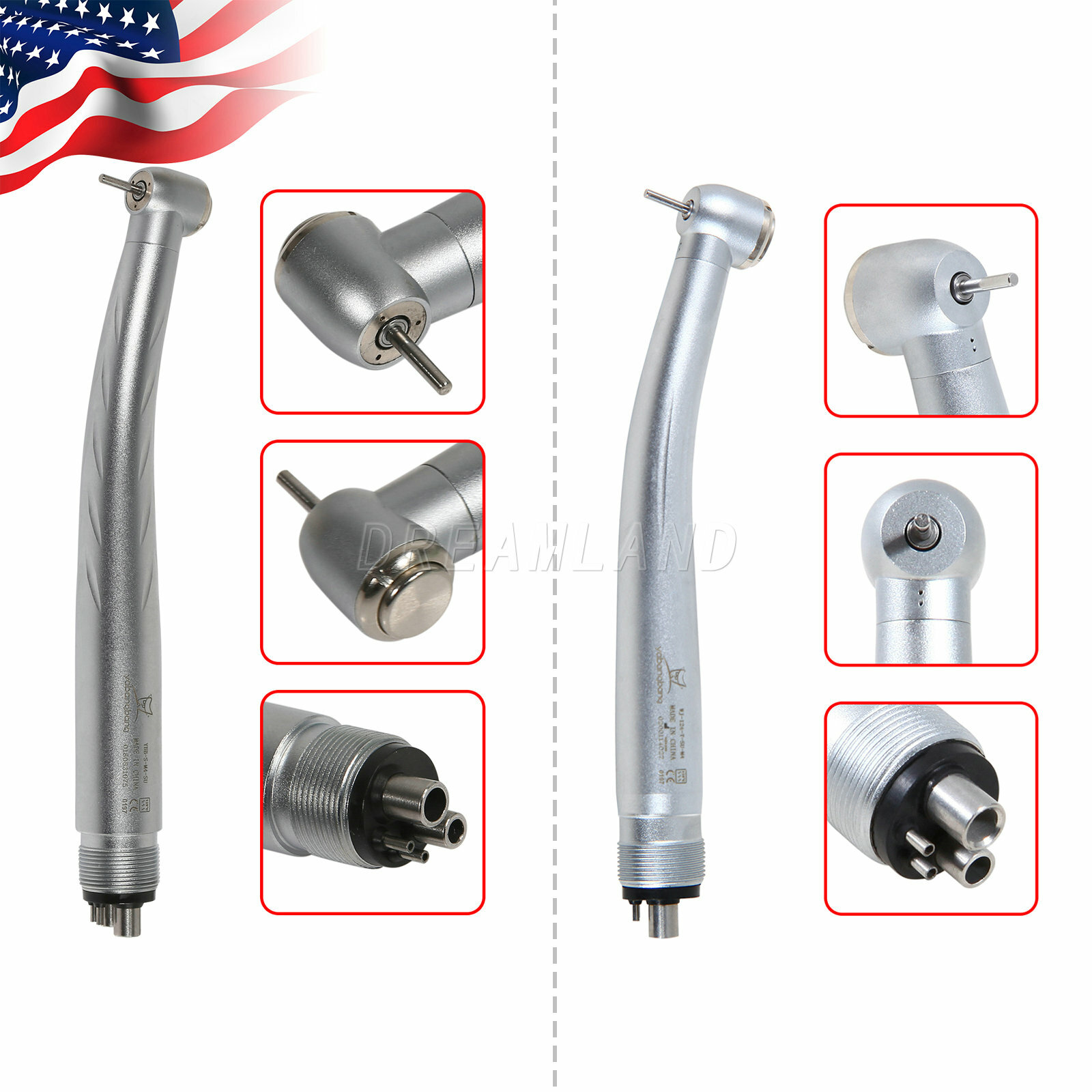 NSK Style Dental High Speed Turbine Handpiece Single/Triple Water Spray 4 Holes