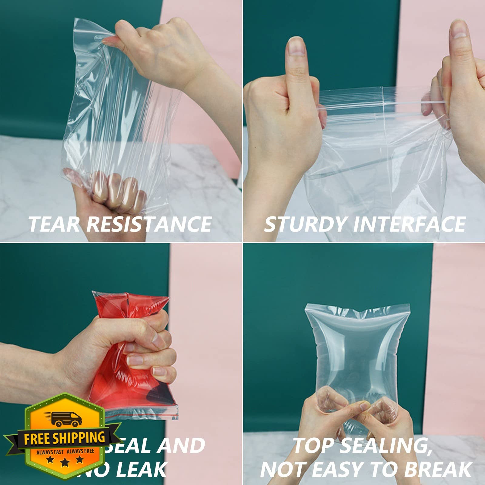 WEPOLY 12″x15″ 2 Mil Poly Bags 200 Count Clear