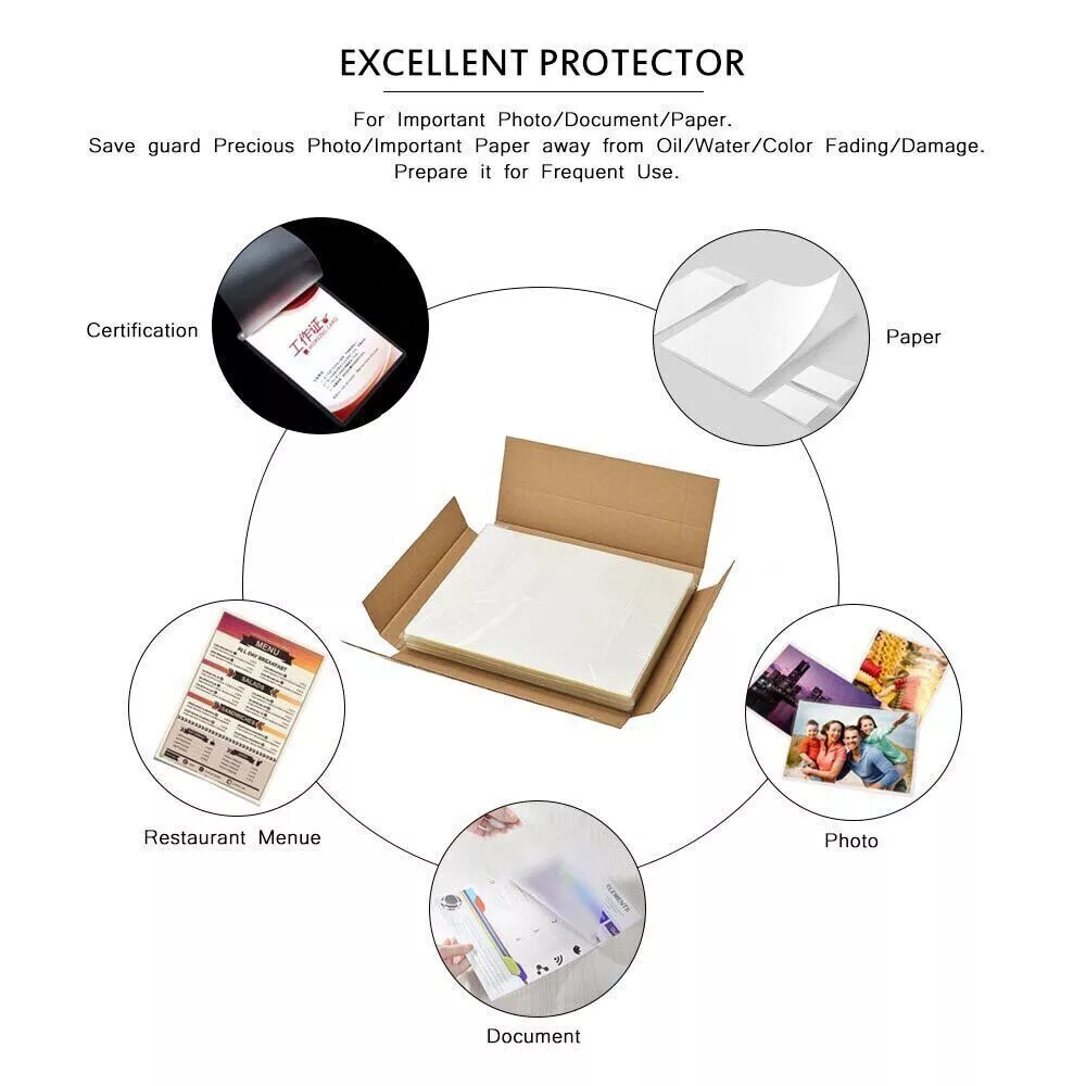 3 Mil Clear Thermal Laminating Pouches Letter 9″x11.5″ Size Laminator Sheets