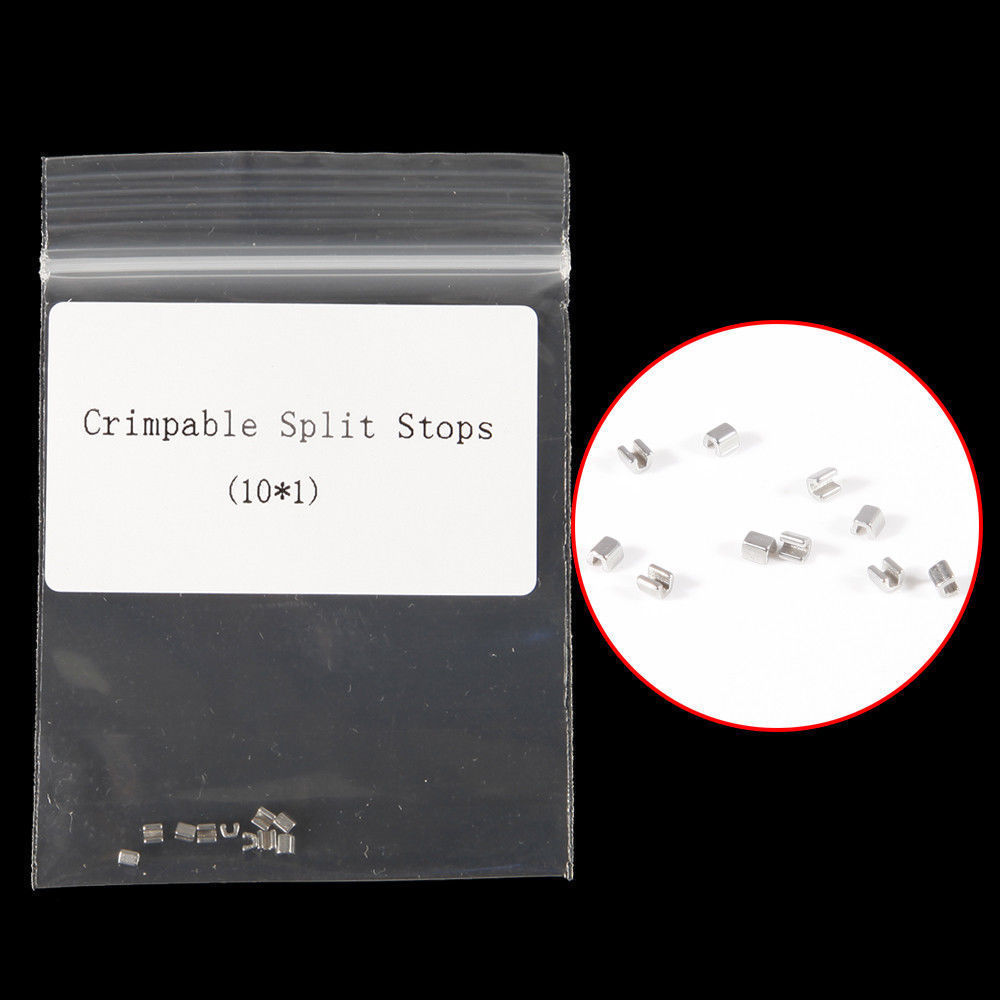 100 Pcs 10 Packs Dental Orthodontic Crimpable Hook Split Sliding Stops General