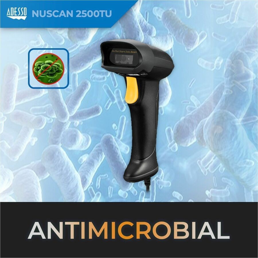 Adesso NuScan 2500TU Spill Resistant Antimicrobial 2D Scanner