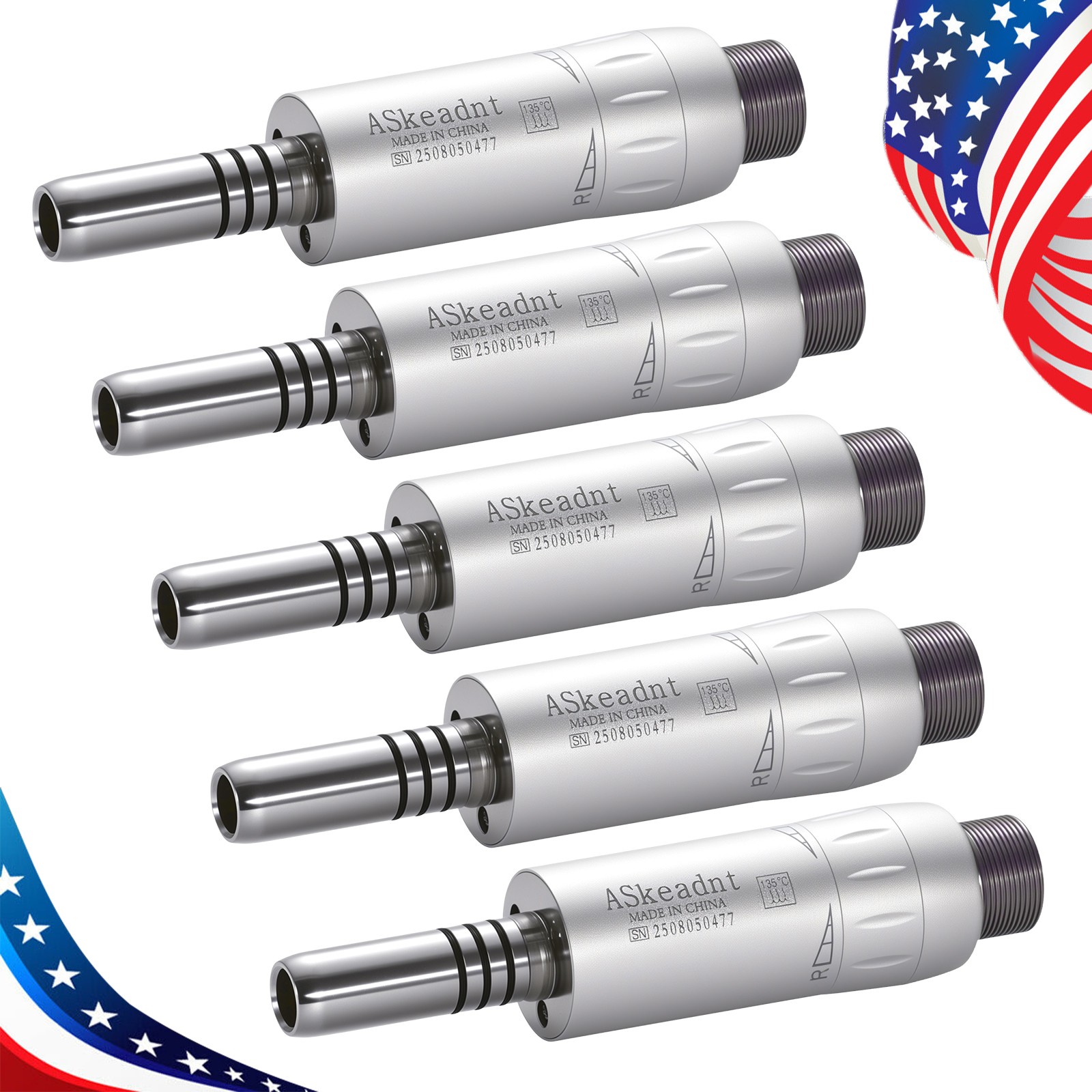 1-10 ASK Dental Slow Low Speed Air Motor Handpiece Internal Water Spray 2 Hole