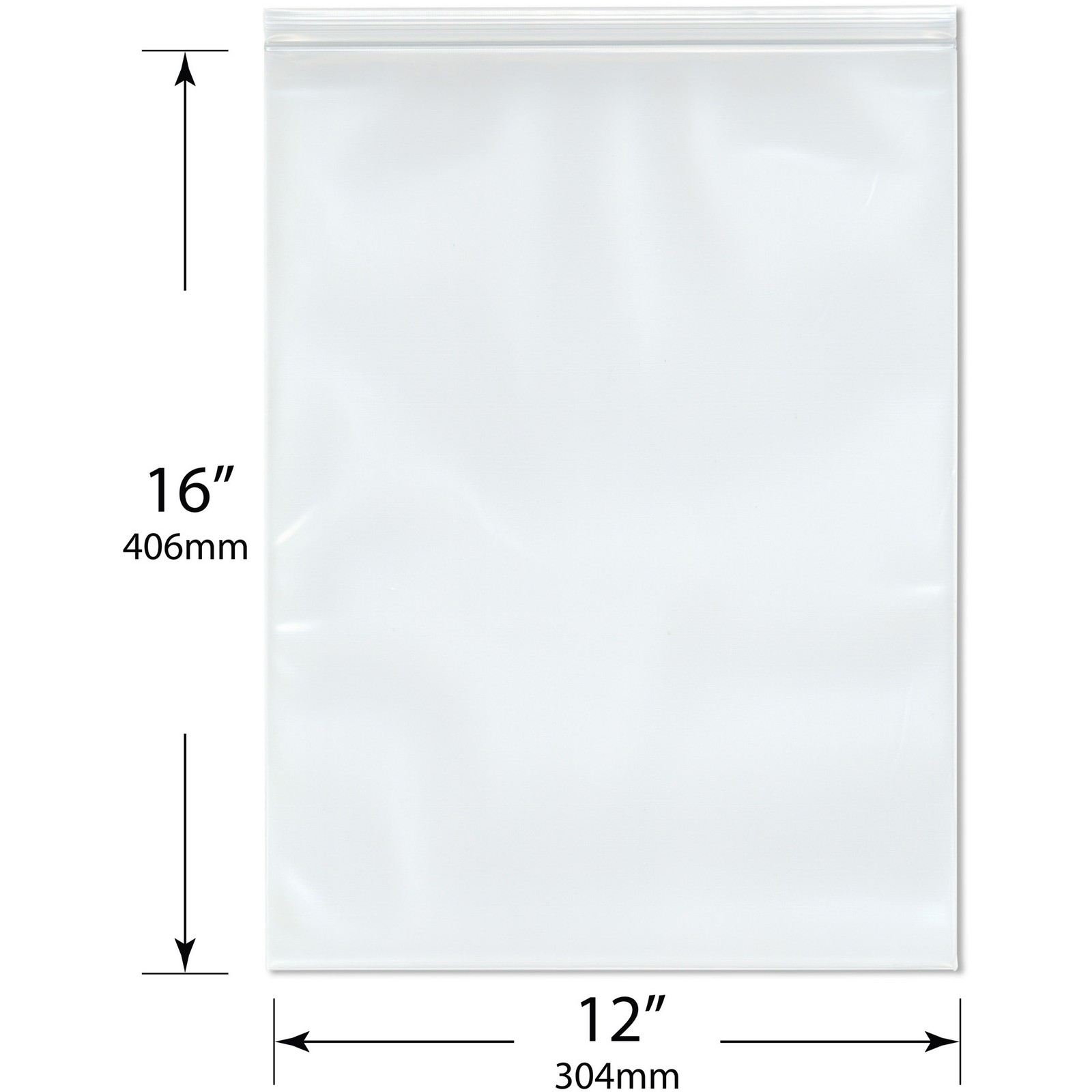 Plymor 12″ x 16″, 6 Mil Industrial Duty Zipper Reclosable Plastic Bags