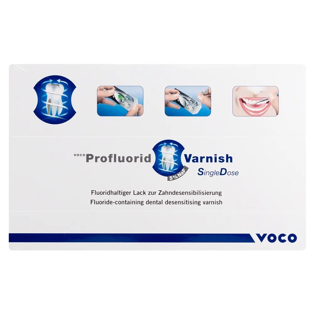 Voco Profluorid Varnish 6 Single Doses Mix (Cherry,Melon,Caramel,Mint) Free Ship